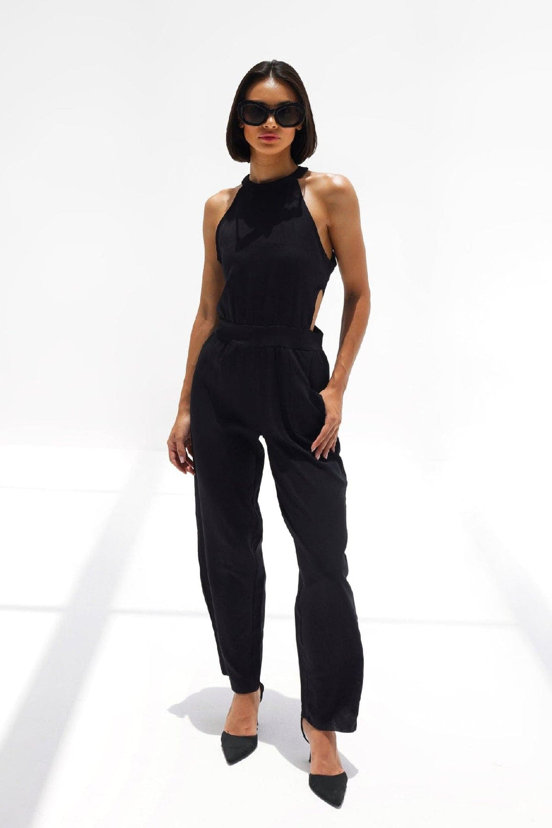 High Neck, Cut Out Farrah Jumpsuit