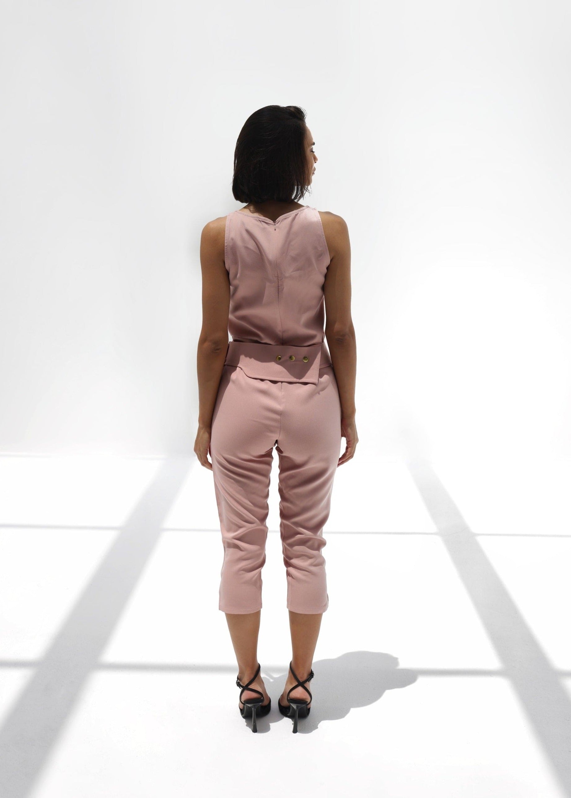 Sleeveless Dita Playsuit with Detachable Belt