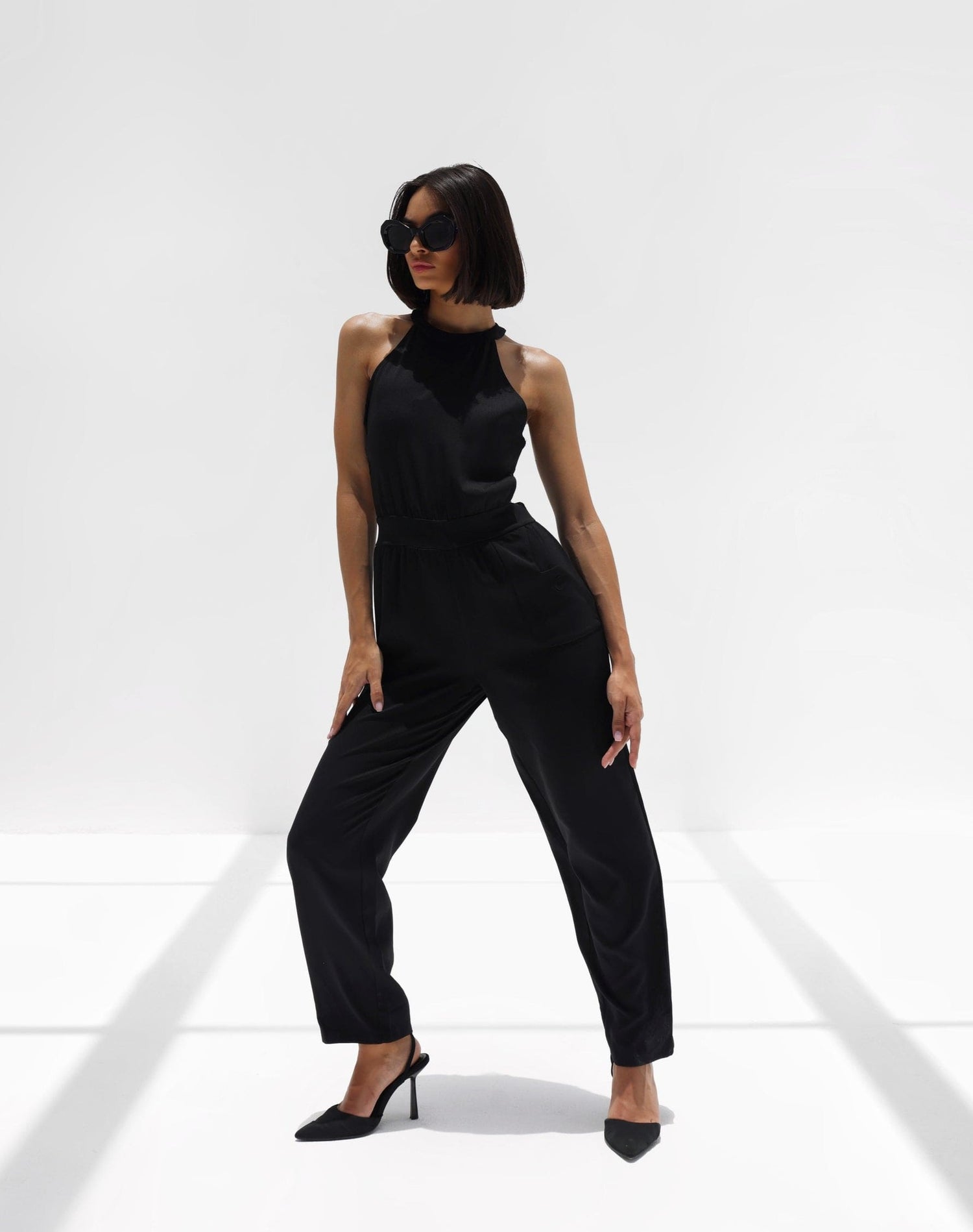 High Neck, Cut Out Farrah Jumpsuit