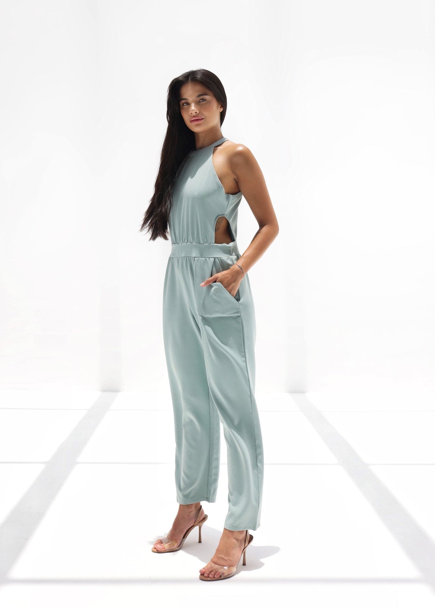 High Neck, Cut Out Farrah Jumpsuit