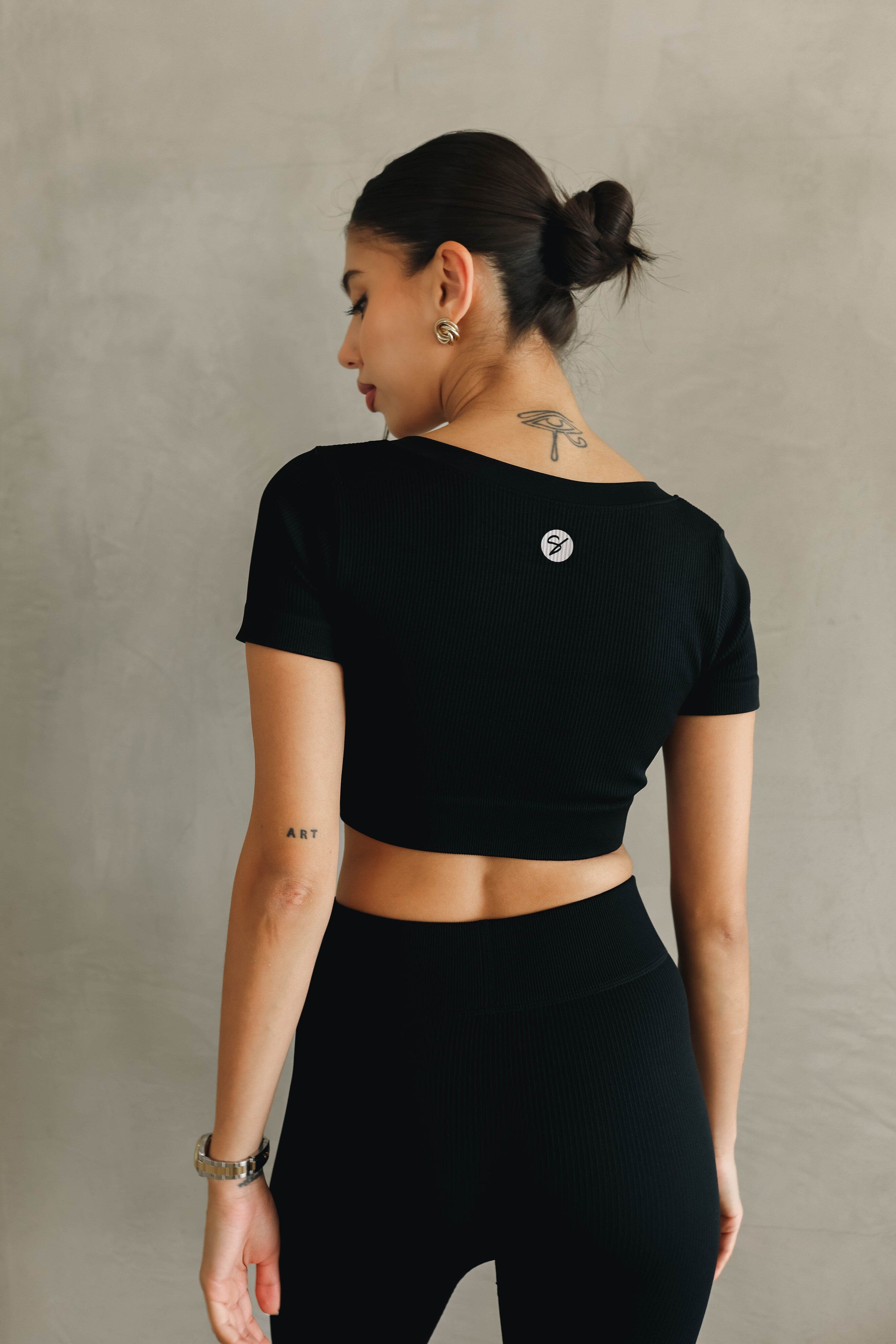 Lia Cropped Short  Sleeve Shirt